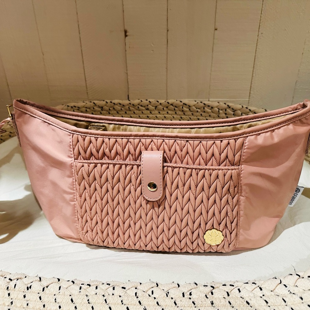 Stroller organizer dusty rose
